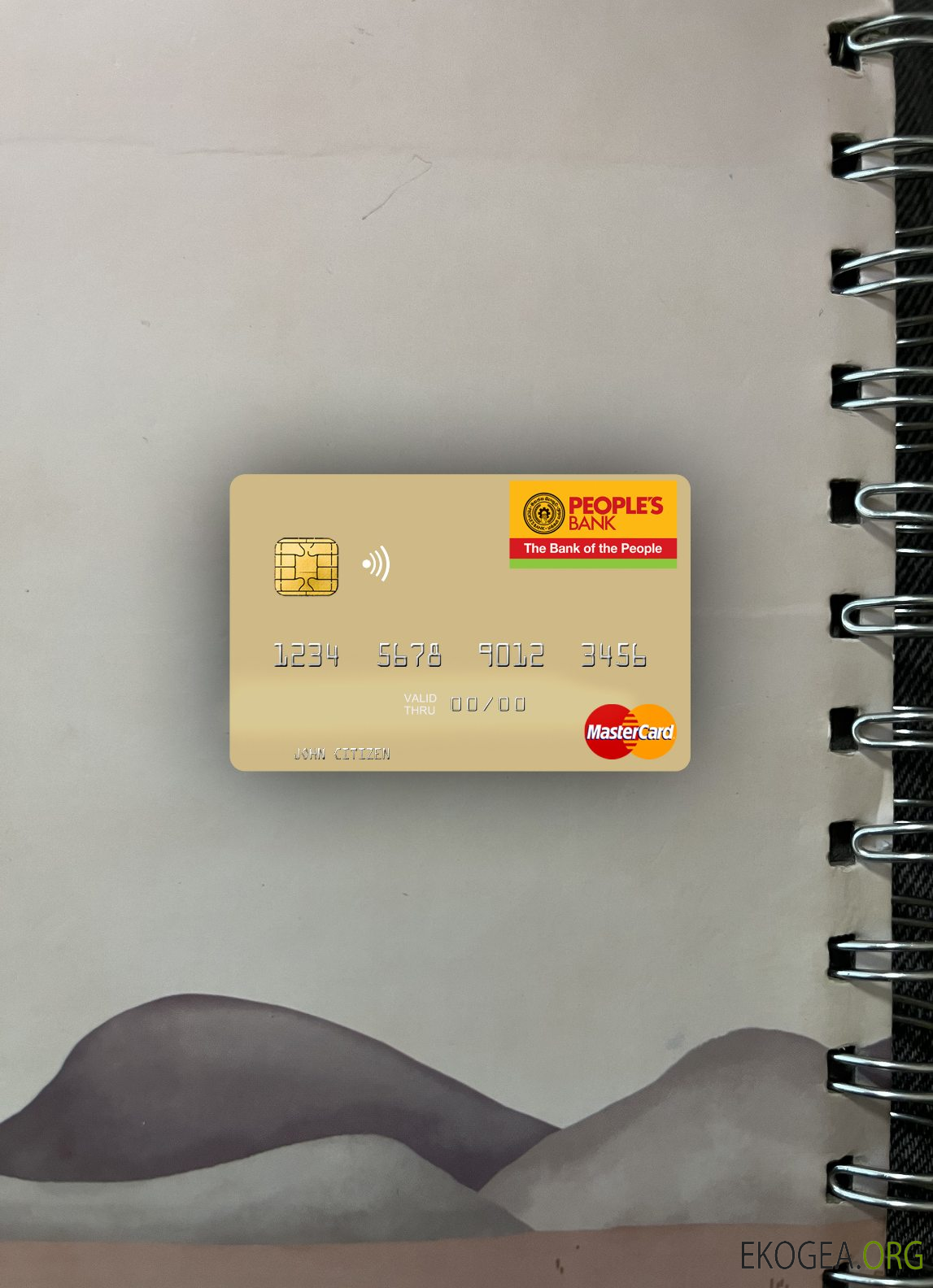 Photolook de la carte mastercard de la Banque populaire du Sri Lanka